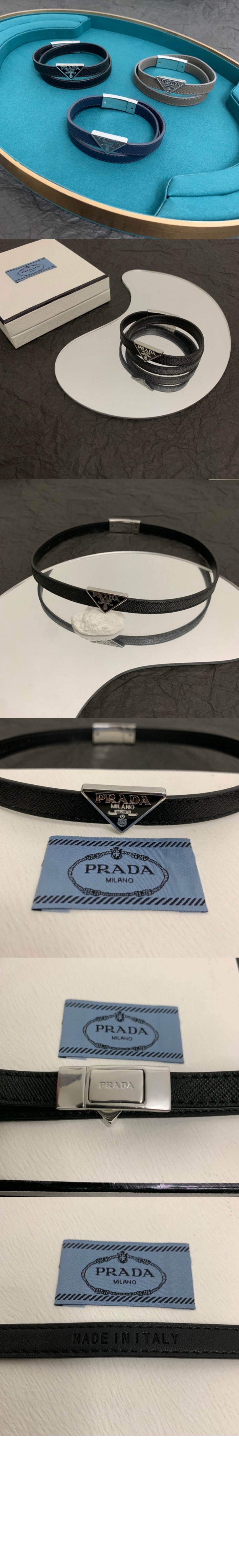 로고 장식 랩 브레이슬릿 2IB286 > 프라다