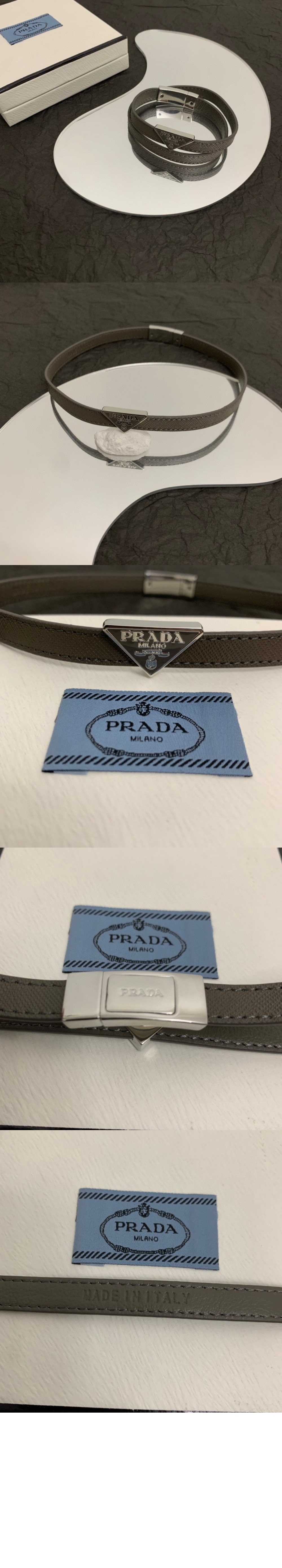 로고 장식 랩 브레이슬릿 2IB286 > 프라다