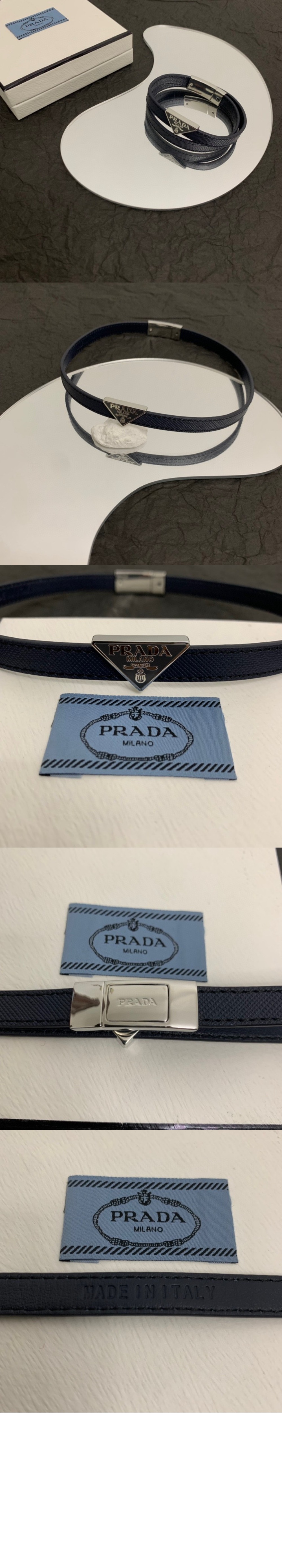 로고 장식 랩 브레이슬릿 2IB286 > 프라다