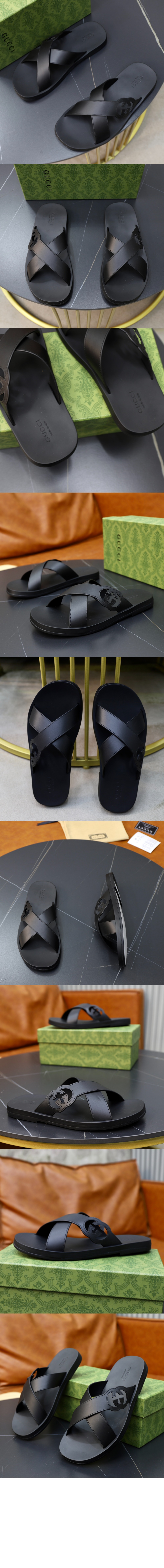 인터로킹 G 슬라이드 샌들 738471 > Interlocking G - 인터로킹 G