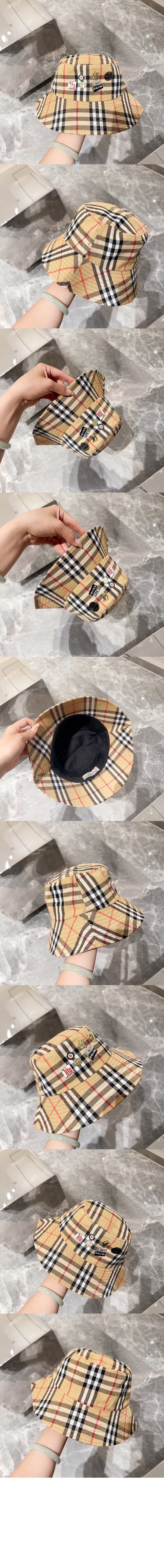 빈티지 체크 버킷햇 80563243 > 버버리