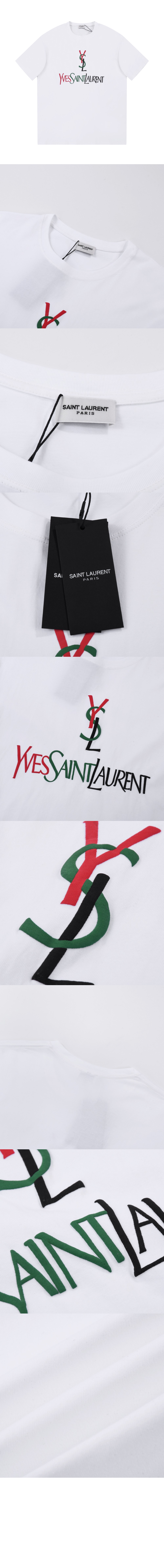 로고 프린트 반팔 > 생로랑