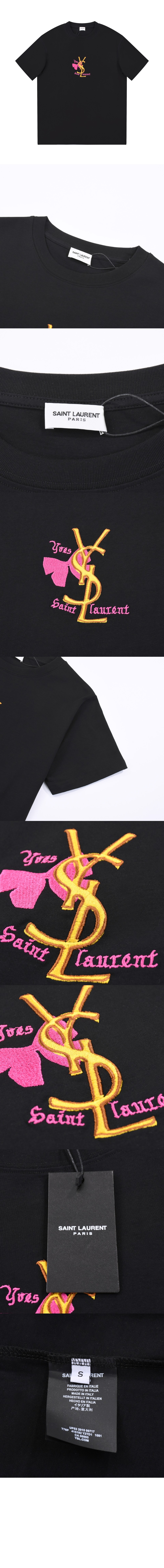 로고 프린트 반팔 > 생로랑