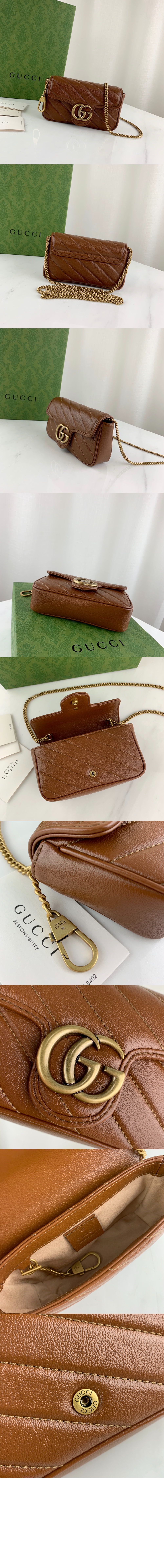 GG 마몽 마틀라세 수퍼 미니백 476433 > GG Marmont - GG 마몽