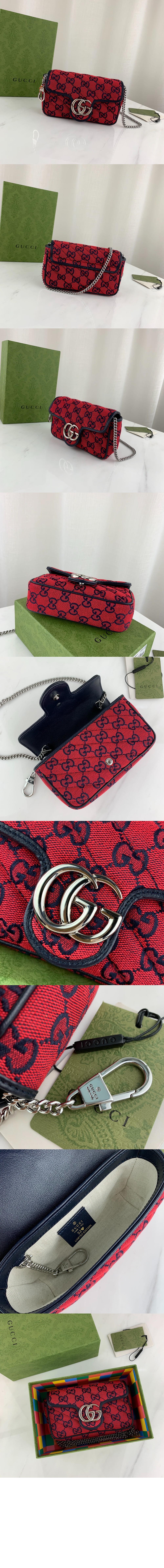 GG 마몽 멀티컬러 수퍼 미니백 476433 > GG Marmont - GG 마몽