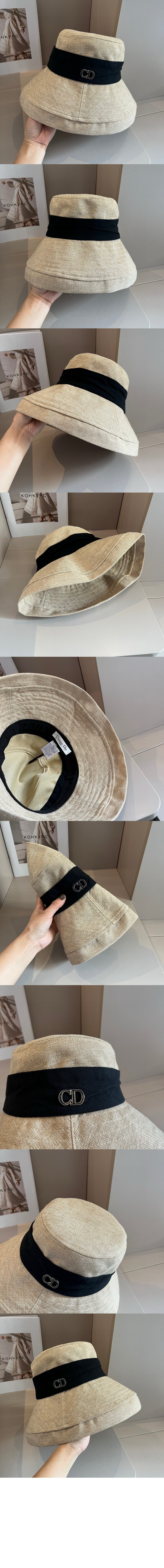 면 린넨 버킷햇 65CPL > 디올