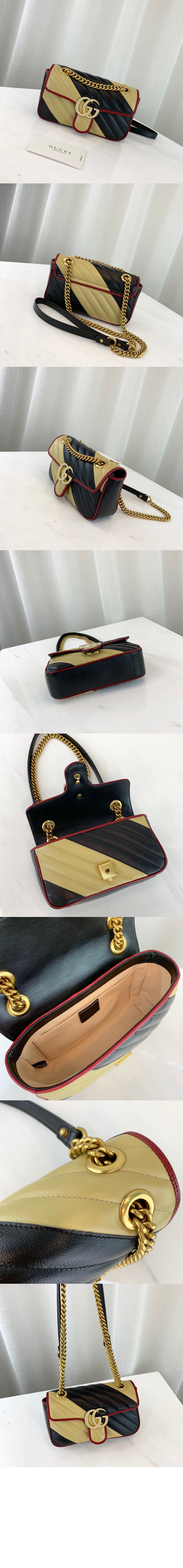 GG 미니 마틀라세 숄더백 446744 > Matlase - 마틀라세