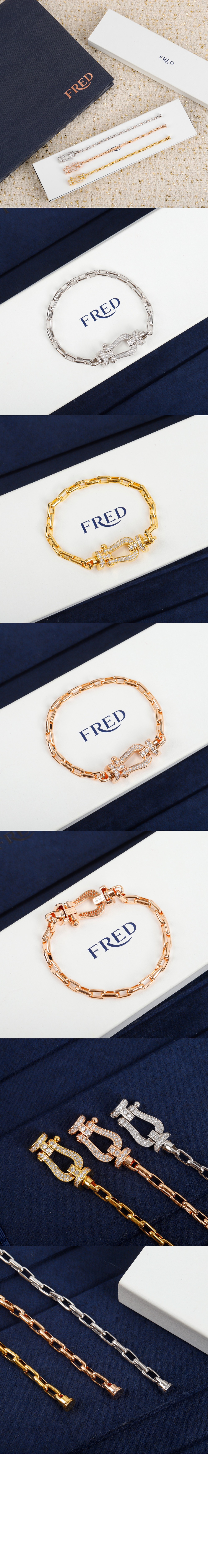 18K 링크 브레이슬릿 6B1108 > 프레드