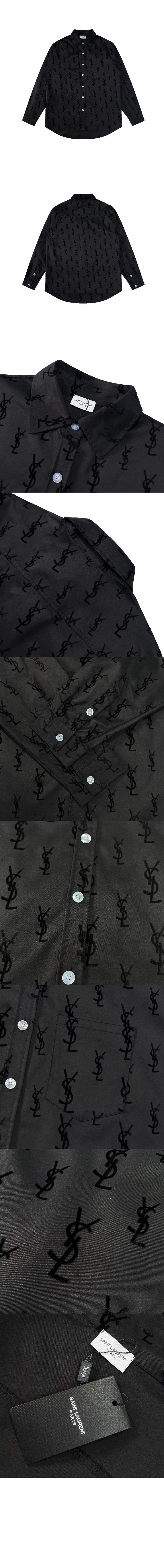 로고 프린트 긴팔 > 생로랑