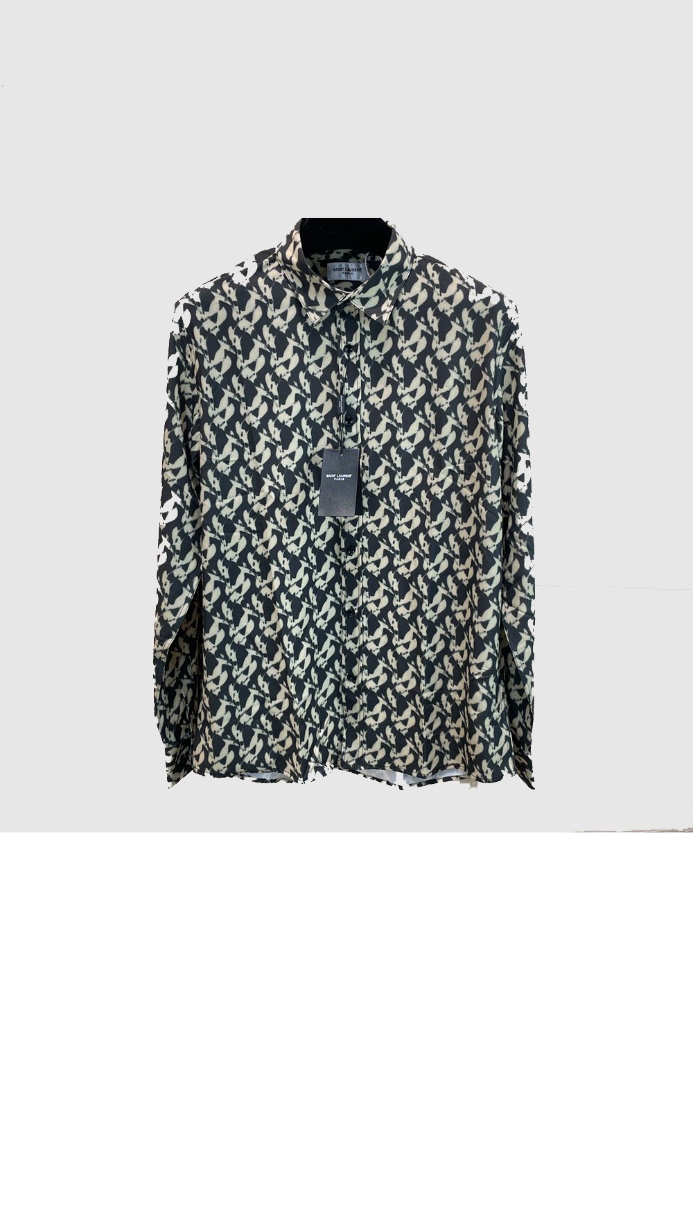 로고 프린트 긴팔 > 생로랑