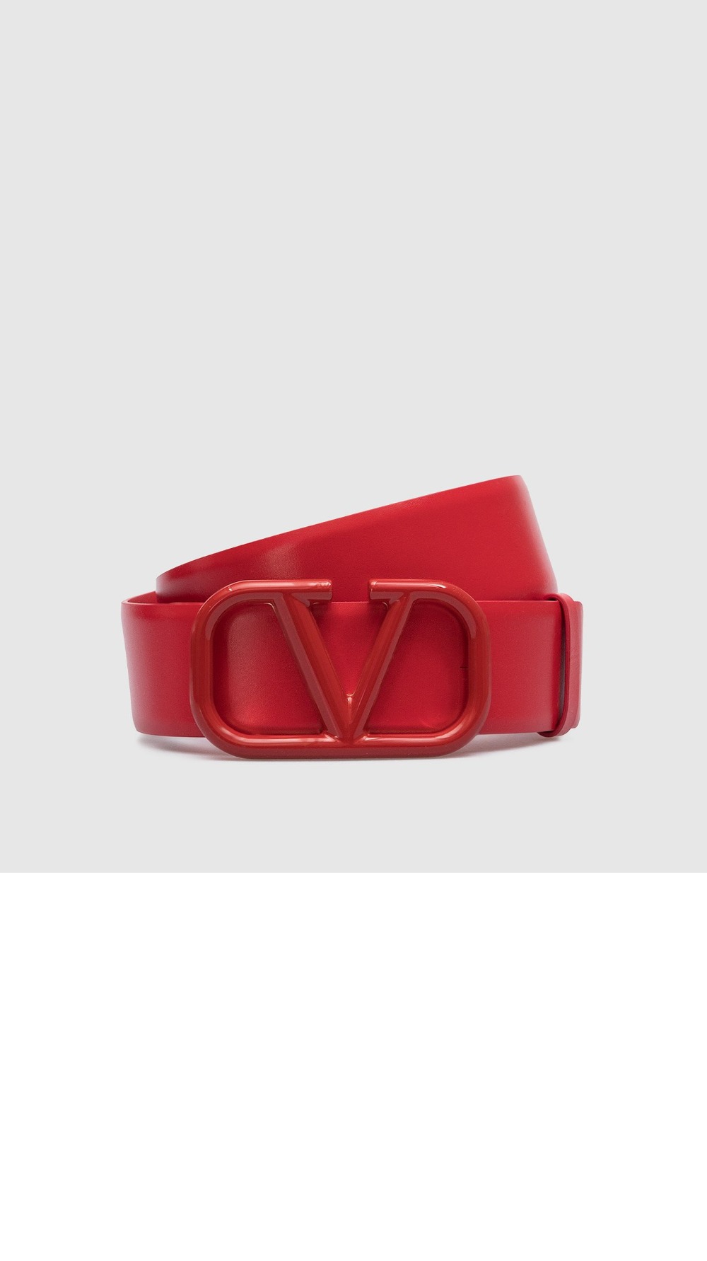 브이로고 로고가 있는 가죽 벨트 > 발렌티노