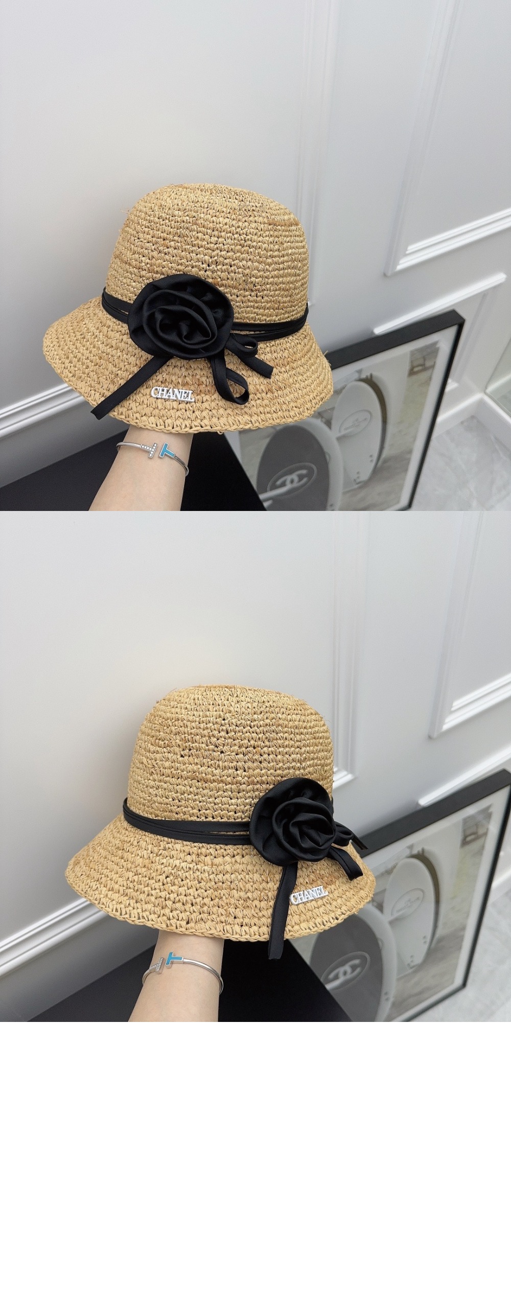 밀짚모자 버킷햇 AA8345 > 샤넬