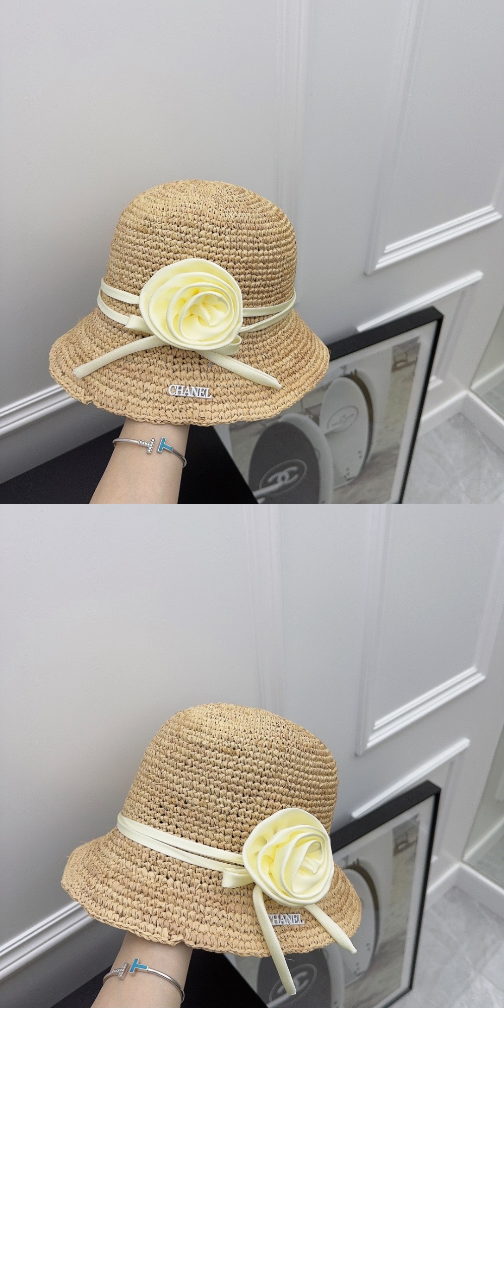 밀짚모자 버킷햇 AA8345 > 샤넬