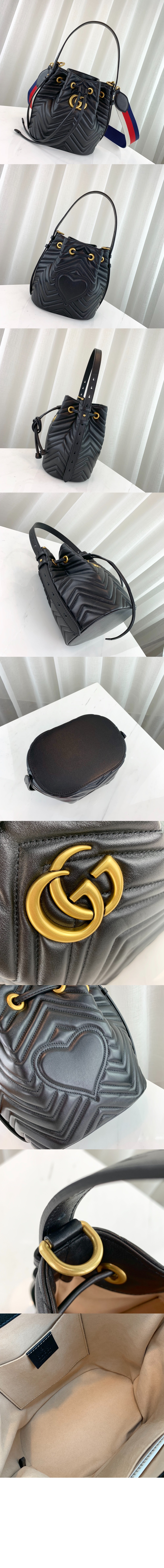 GG 마몽 마틀라세 버킷백 476674 > GG Marmont - GG 마몽