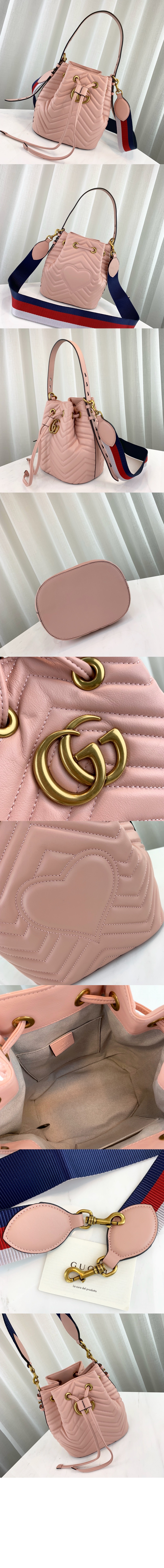 GG 마몽 마틀라세 버킷백 476674 > GG Marmont - GG 마몽