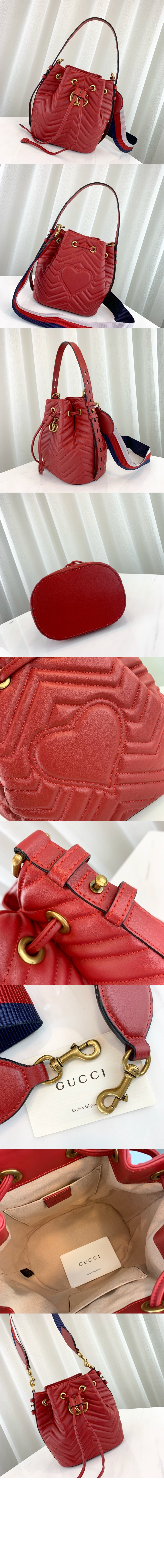 GG 마몽 마틀라세 버킷백 476674 > GG Marmont - GG 마몽