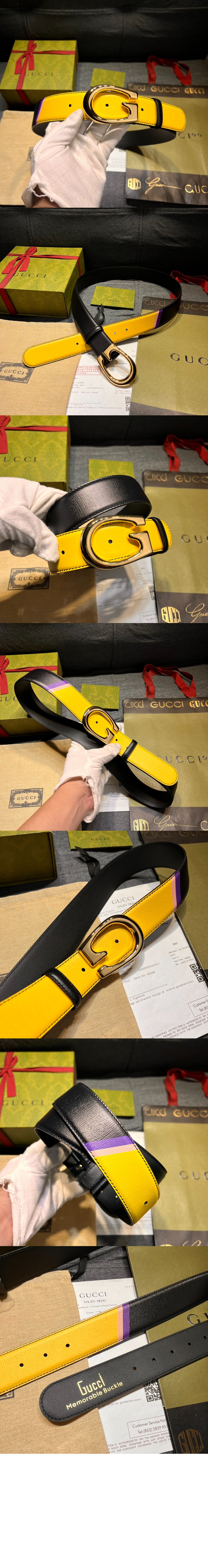 G버클 투톤 벨트 709954 > 구찌