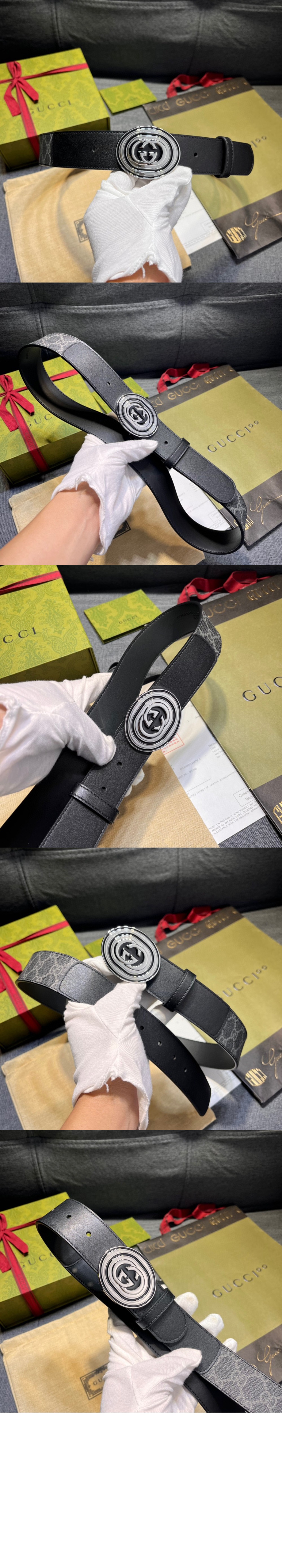 GG 타원 버클 벨트 699453 > 구찌