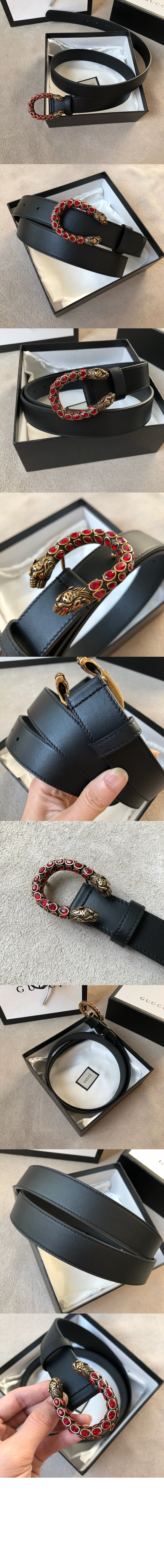 버클 동물 패턴 벨트 432142 > 구찌