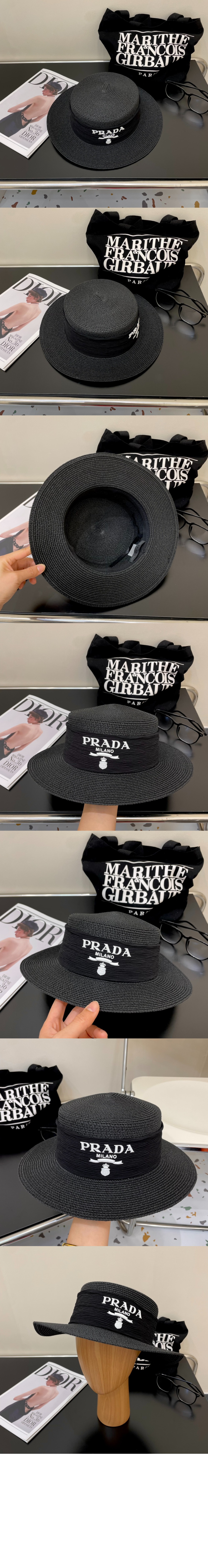 밀짚모자 선캡 2HC745 > 프라다