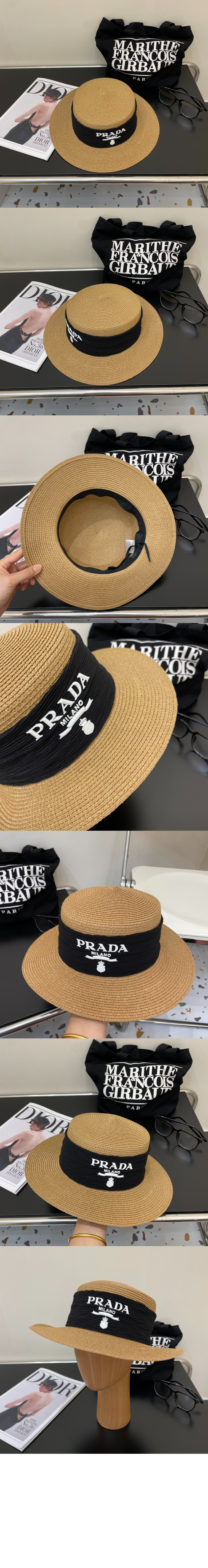 밀짚모자 선캡 2HC745 > 프라다