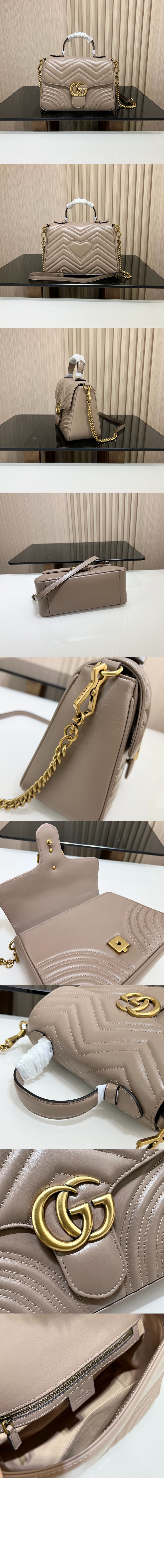 GG 마몽 스몰 탑핸들백 498110 > GG Marmont - GG 마몽