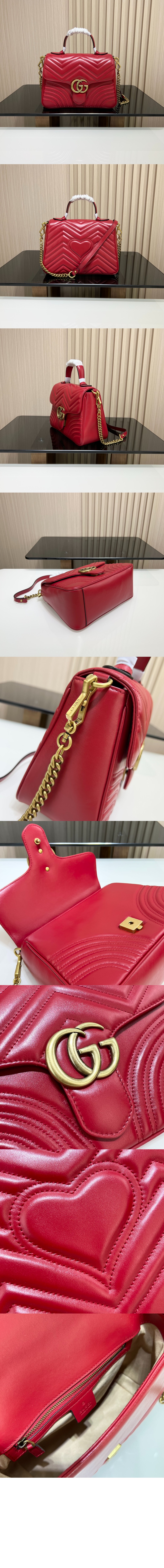 GG 마몽 스몰 탑핸들백 498110 > GG Marmont - GG 마몽