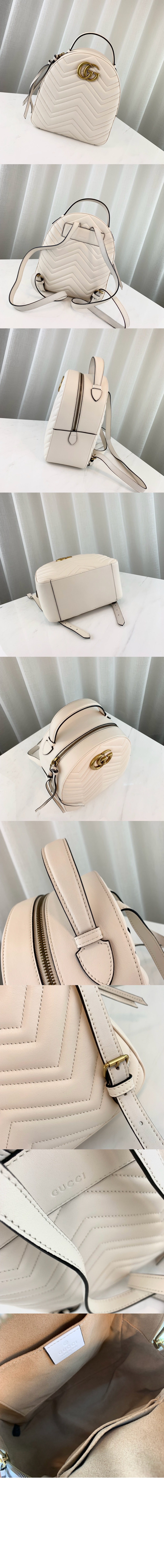 GG 마몽 마틀라세 레더 백팩 476671 > GG Marmont - GG 마몽