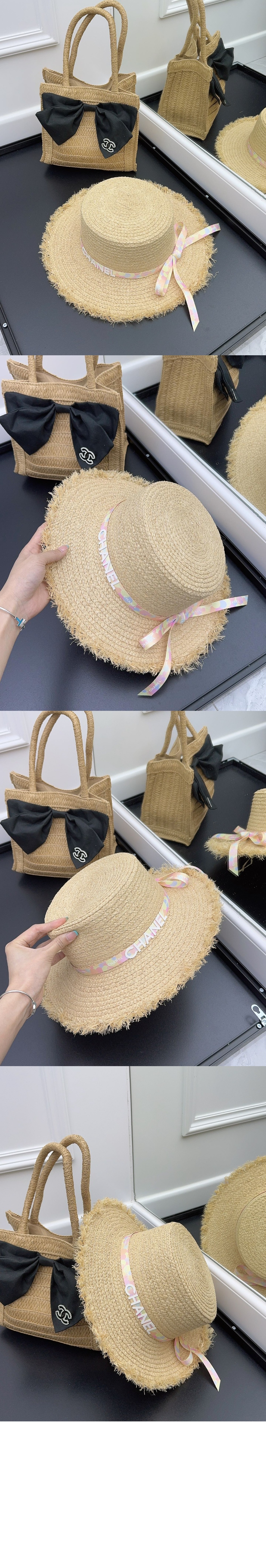 밀짚모자 선캡 AA6247 > 샤넬