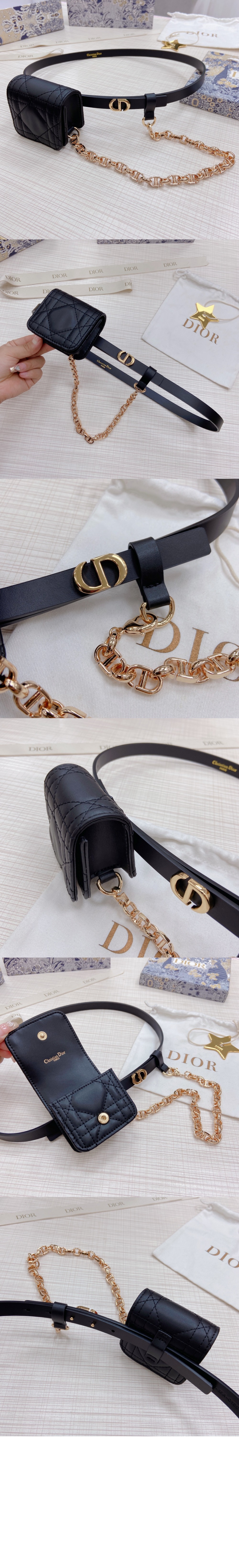 탈착식 소형 가방 매끄러운 소가죽 벨트 B0306 > 디올