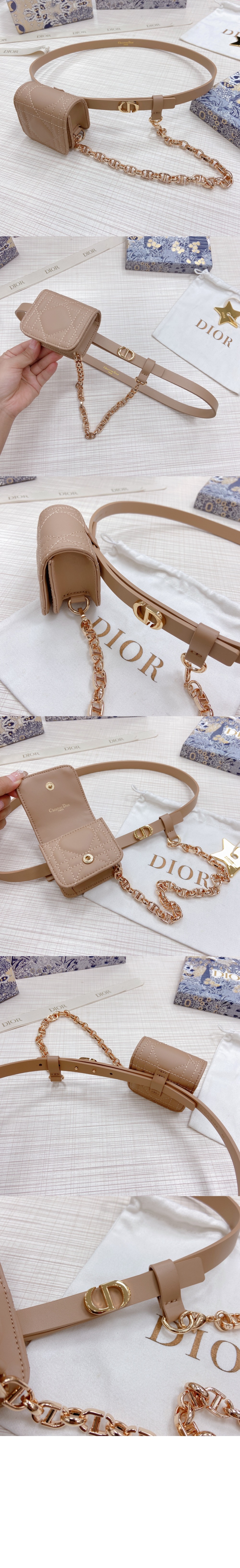 탈착식 소형 가방 매끄러운 소가죽 벨트 B0306 > 디올