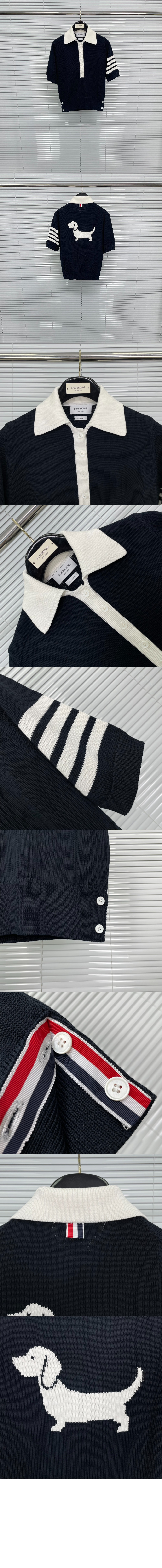 로고 프린트 반팔 > 톰브라운