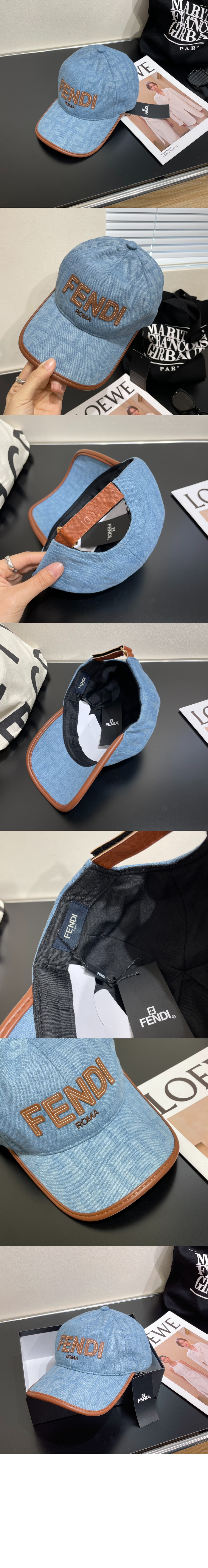 데님 베이스볼 캡 FXQ743 > 펜디