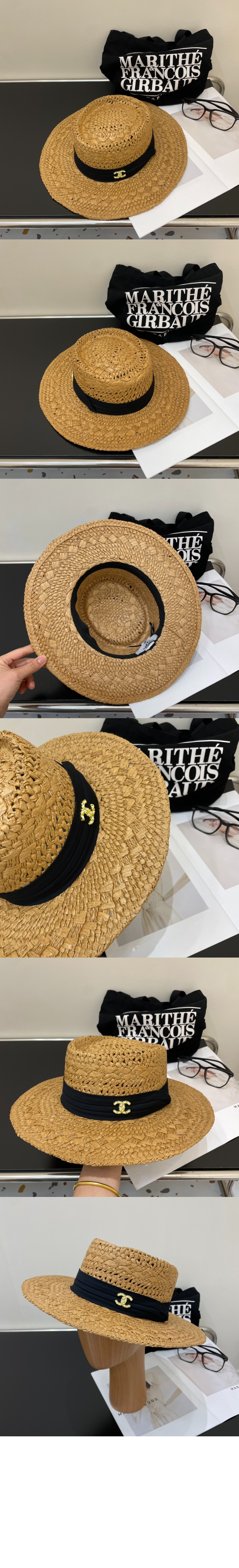 밀짚모자 선캡 AA6244 > 샤넬