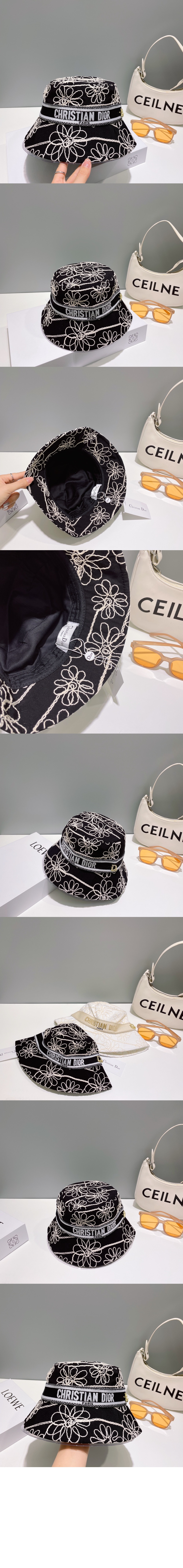 자수 로고 버킷햇 33PDP > 디올