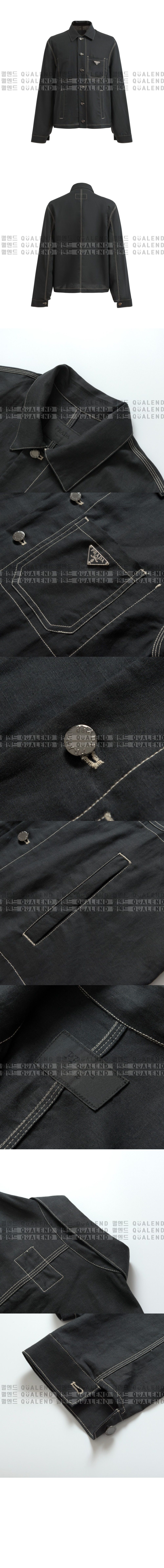 로고 쇼트 코트 > 프라다