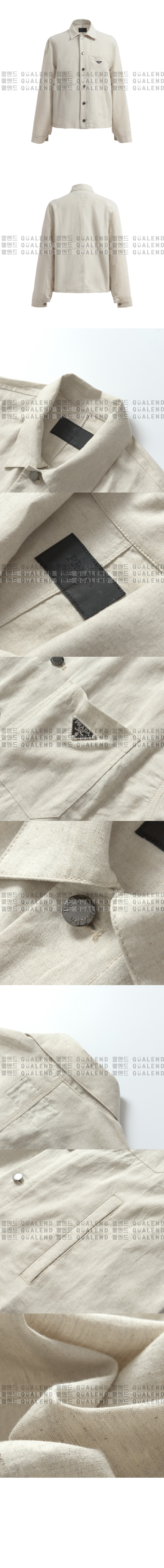 로고 쇼트 코트 > 프라다