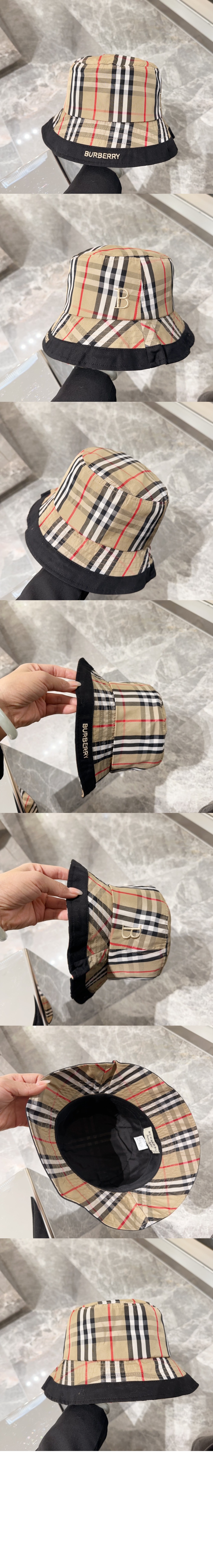 빈티지 체크 버킷햇 8056337 > 버버리