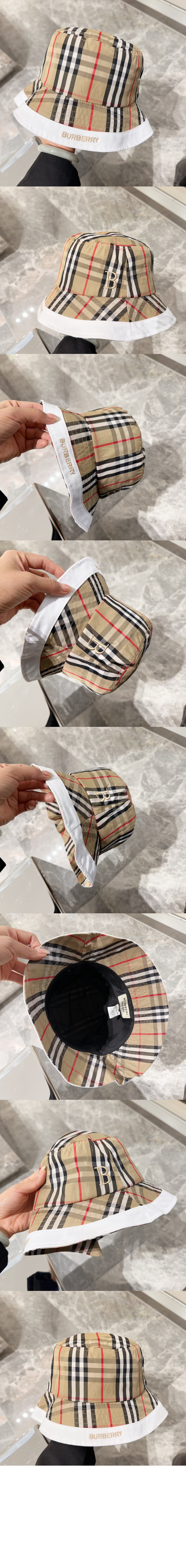 빈티지 체크 버킷햇 8056337 > 버버리