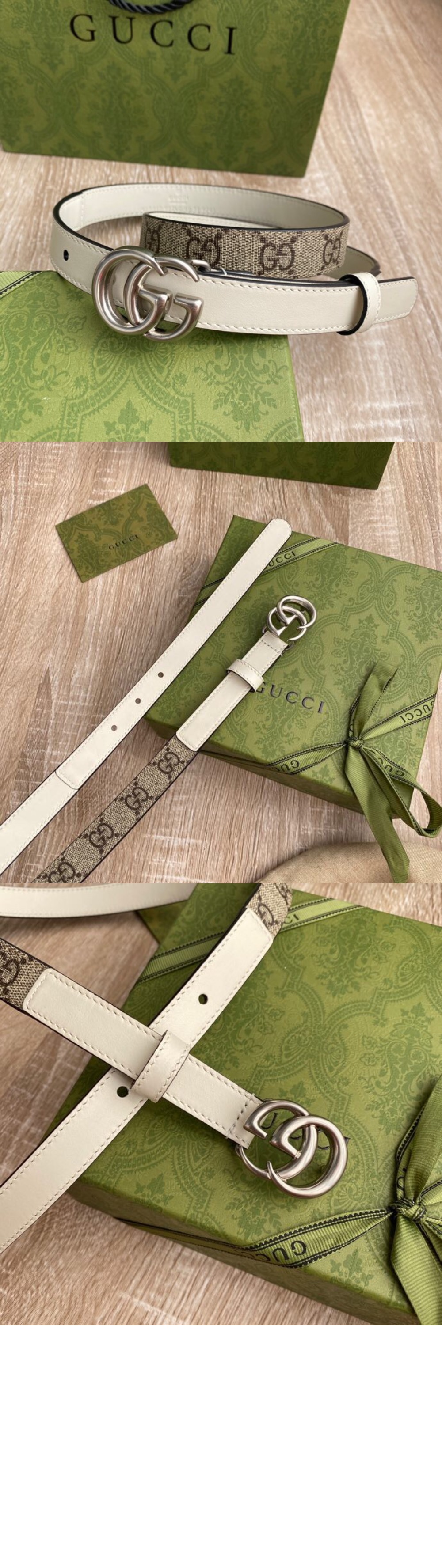 더블 G 버클 슬림 벨트 409417 > 구찌