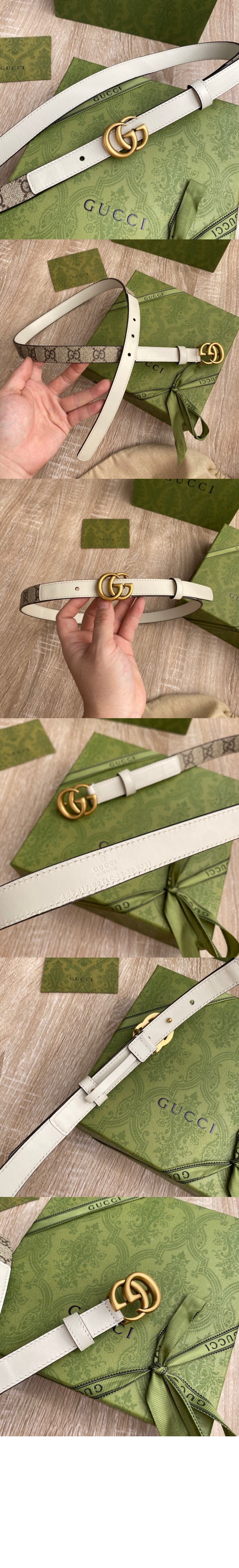 더블 G 버클 슬림 벨트 409417 > 구찌