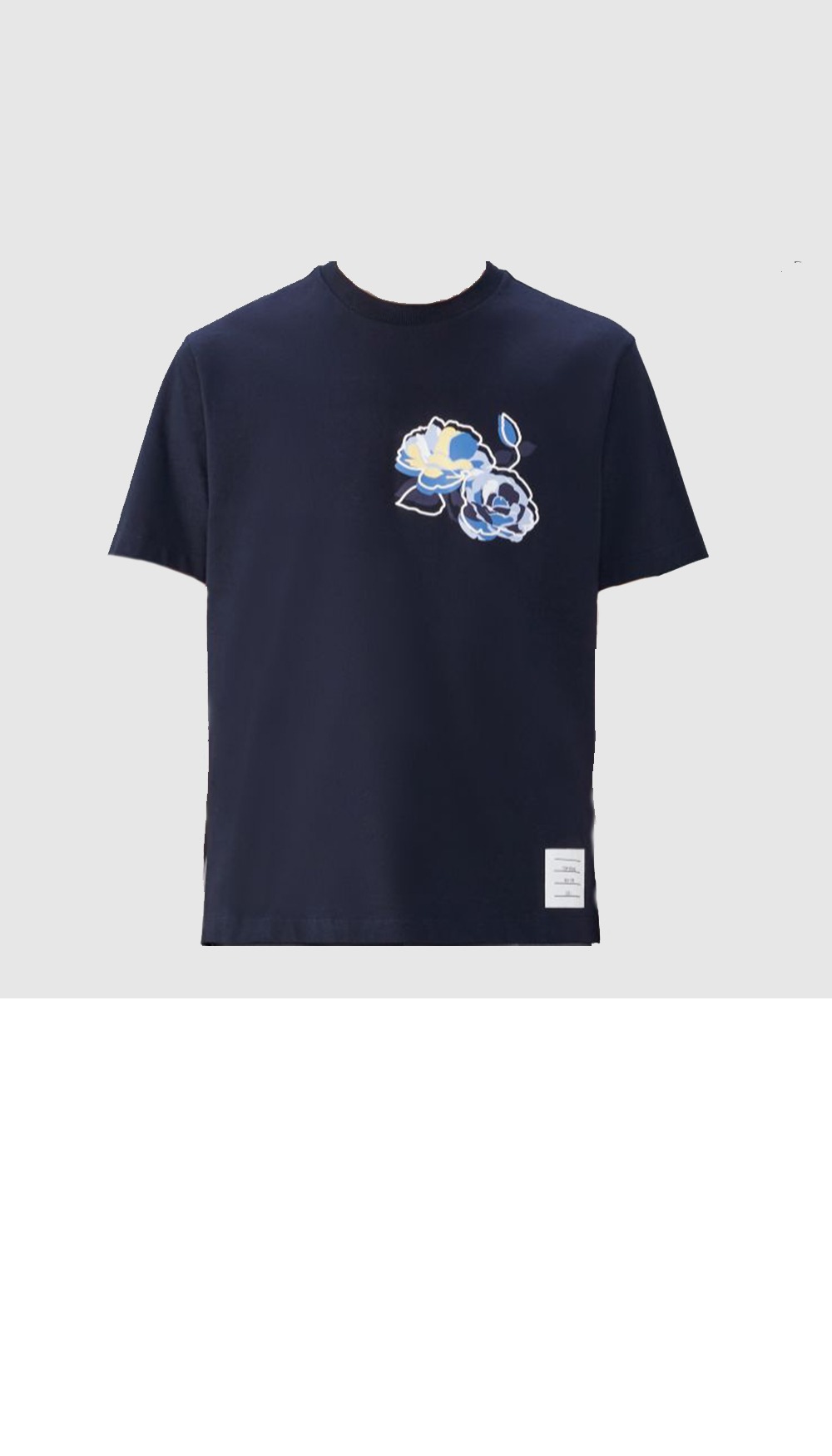 로고 프린트 반팔 > 톰브라운