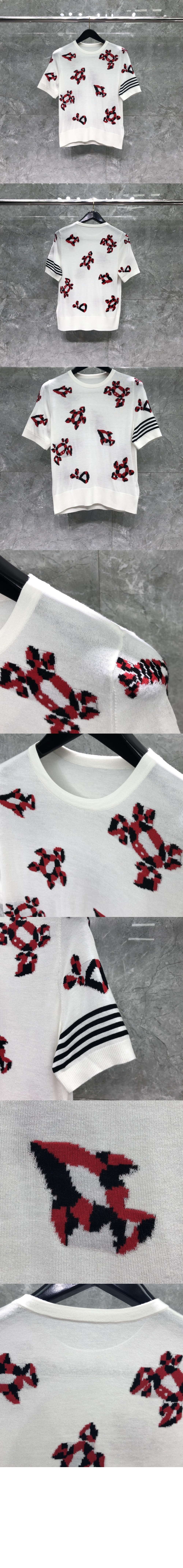 프린트 니트 톱 > 톰브라운