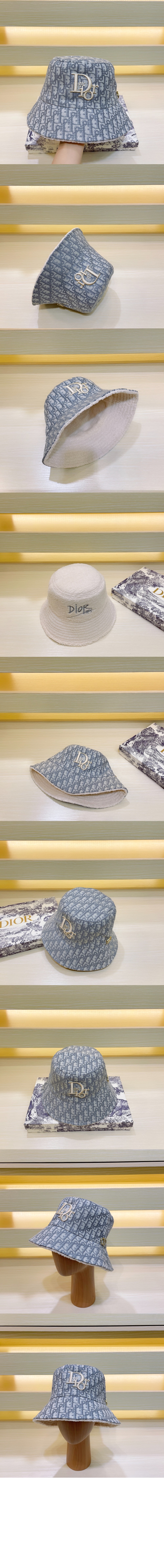 양면 디올 로고 버킷햇 68UL2 > 디올