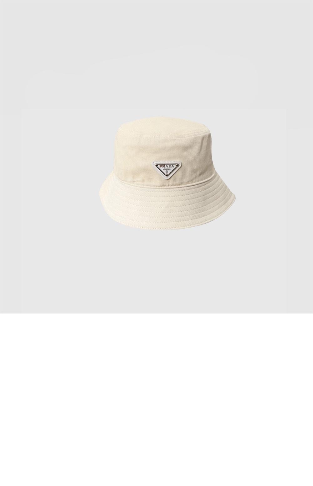 코듀로이 자수 벙거지 1HC257 > 프라다