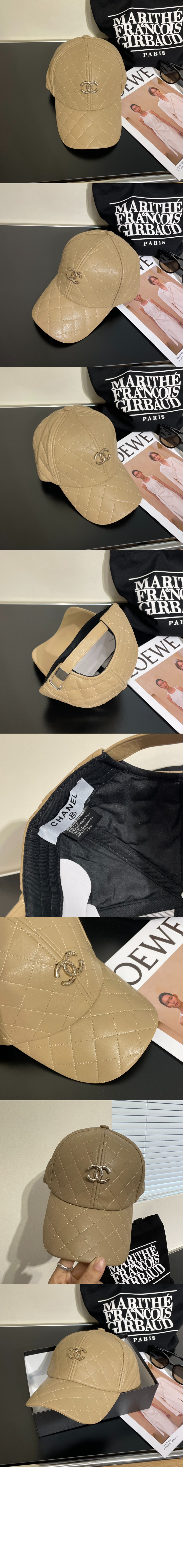 가죽 베이스볼 캡 AA89371 > 샤넬