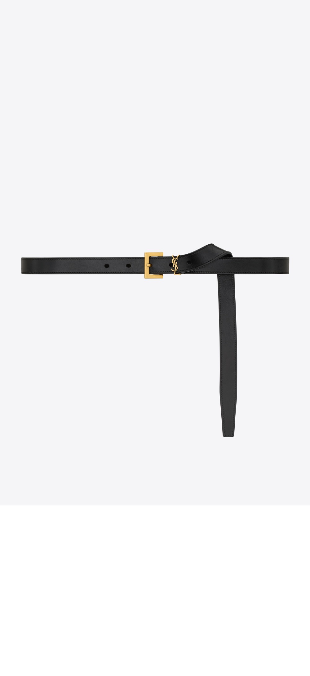 베지터블 태닝 가죽 소재의 CASSANDRE 슬림 벨트 782076 > 생로랑