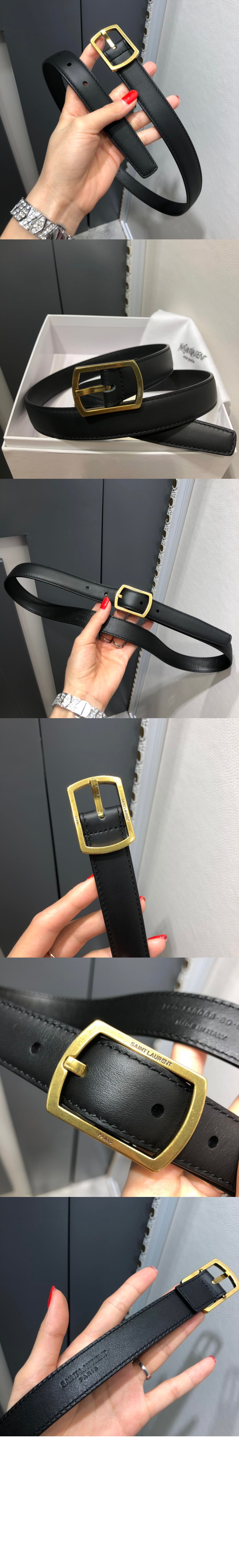 양면 송아지 가죽 벨트 656062 > 생로랑