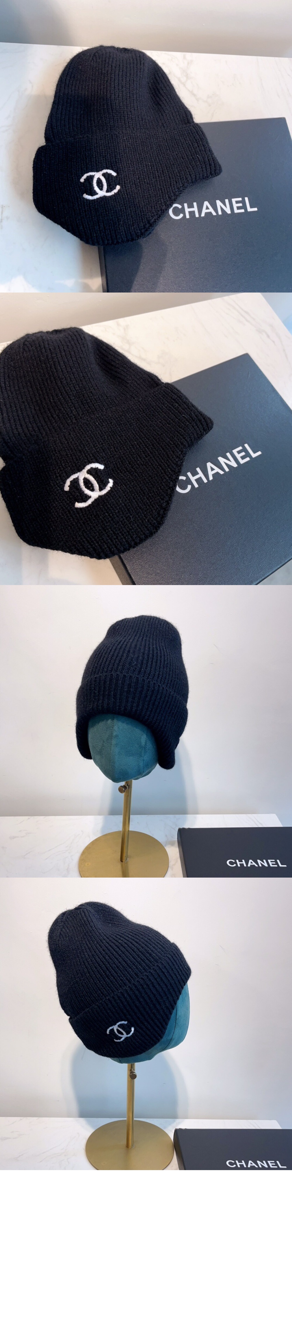 자수 니트 귀달이 모자 AA5997 > 샤넬