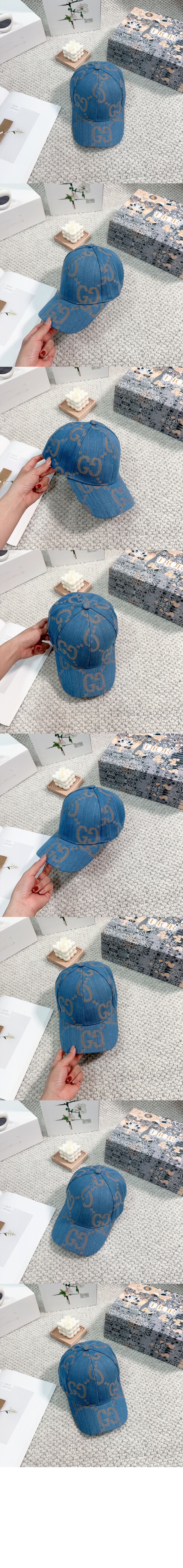 GG 데님 베이스볼 캡 656205 > 구찌